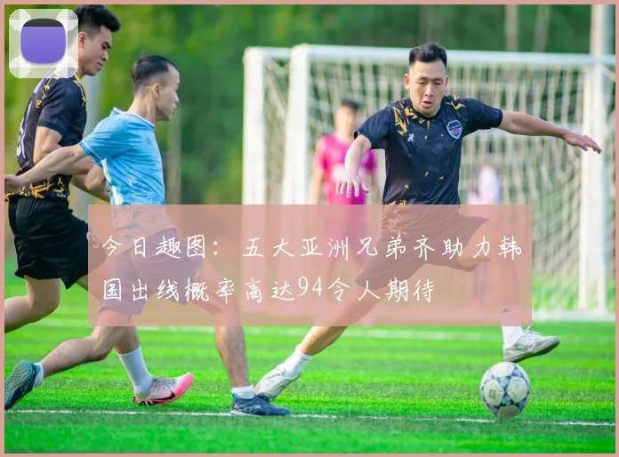 今日趣图：五大亚洲兄弟齐助力韩国出线概率高达94令人期待